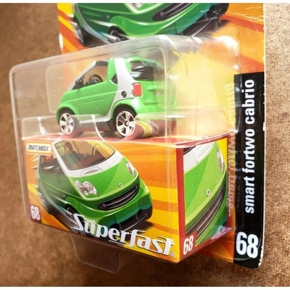 2005 Matchbox Superfast SMART FORTWO CABRIO Green #SF68 LIMITED ED 1/15,500 1:64